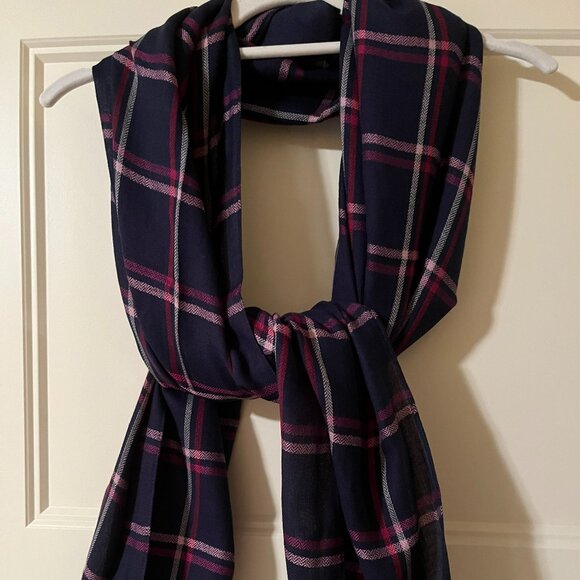 Talbots NWT Herringbone Scarf/Wrap India Ink - Picture 1 of 5